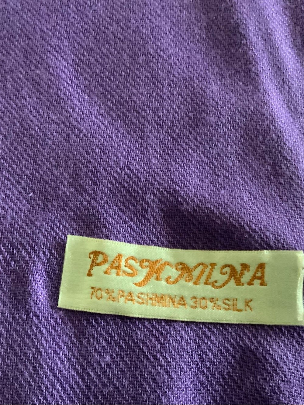 pashmina Solid Purple Pashmina-Blend Scarf